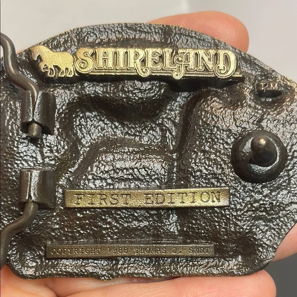 Vintage 1988 Shireland Edingale Mascot Bronze Belt Buckle